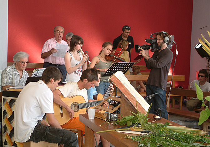 Tournage d’un plateau télé